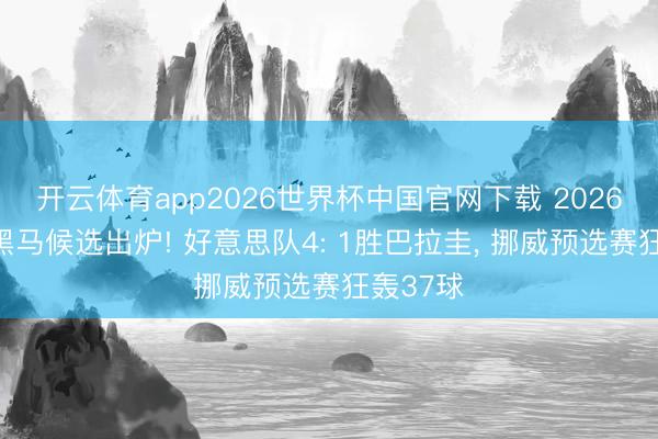 开云体育app2026世界杯中国官网下载 2026天下杯黑马